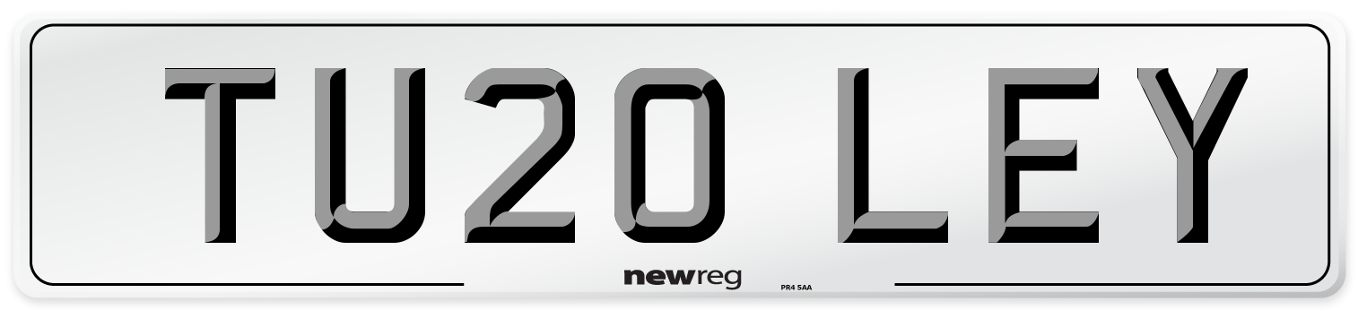 TU20 LEY Number Plate from New Reg